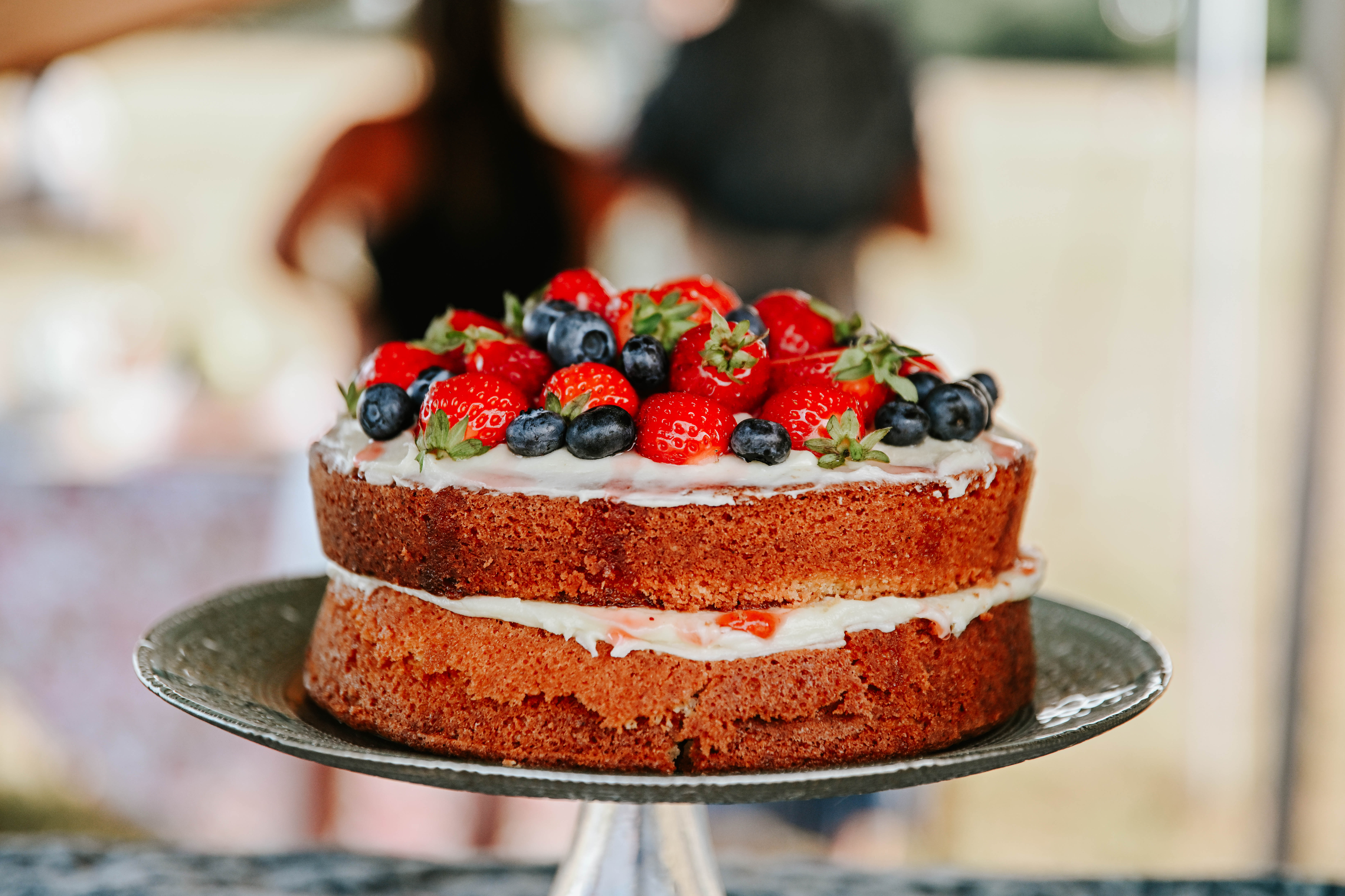 Celebration cake at Hopnest glamping retreat, perfect for birthdays and hen dos